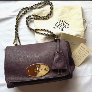 mulberry マルベリー リリー liry チェーンショルダーバッグ 紫