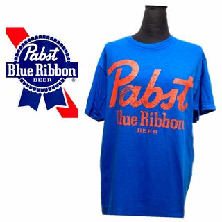 Pabst Blue Ribbon Tシャツ パブストブルーリボン 青 (Tシャツ/カットソー(半袖/袖なし))