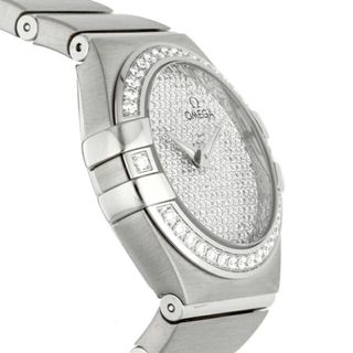 オメガ(OMEGA)の【新品】オメガ OMEGA 腕時計 レディース 123.55.27.60.99.001 コンステレーション クオーツ ホワイトxシルバー アナログ表示(腕時計)