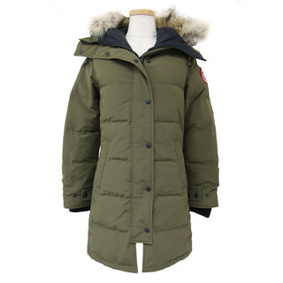 カナダグース(CANADA GOOSE)のCANADA GOOSE カナダグース ダウンコート MACKENZIE PARKA  カーキ グリーン S マッケンジーパーカー フードファー アウター シンプル カジュアル 大人 きれいめ【レディース】【中古】【K4096】(ダウンジャケット)