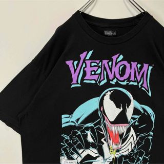 ベノム　Tシャツ　メキシコ製　スパイダーマン　アメコミ　映画　ブラック　XL(Tシャツ/カットソー(半袖/袖なし))