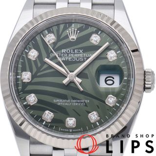 ロレックス(ROLEX)のロレックス デイトジャスト 36 メンズ時計 10Pダイヤ ジュビリー グリーン パームモチーフ Datejust 36 126234G(ﾗﾝﾀﾞﾑ) 箱 保証書 K18WG/SS メンズ時計 グリーン 美品 【新品】(その他)