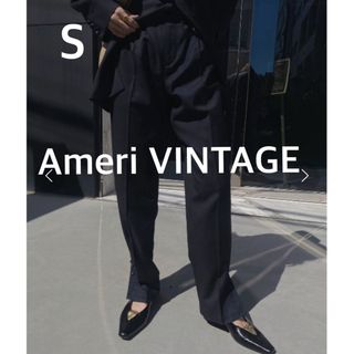 アメリヴィンテージ(Ameri VINTAGE)のAmeriアメリヴィンテージ　ロールアップヘムスリットイージーパンツS★ネイビー(カジュアルパンツ)