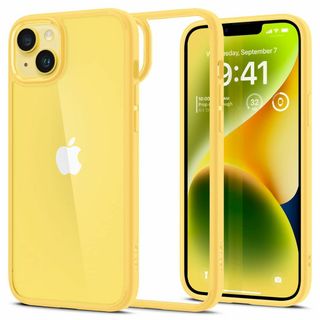 【色:バター・イエロー】Spigen iPhone14 ケース ストラップホール(その他)