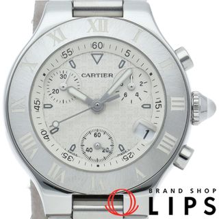 カルティエ(Cartier)のカルティエ クロノスカフ ウォッチ SM Chronoscaph W10197U2 SS/ラバー レディース時計 シルバー 仕上げ済 美品 【中古】(腕時計)