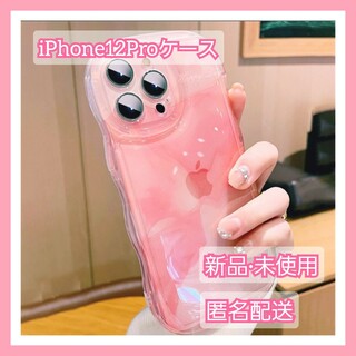 アイフォーン(iPhone)の【新品·未使用】iPhone12Proケース　韓国デザイン　ピンク　マーブル♡(iPhoneケース)