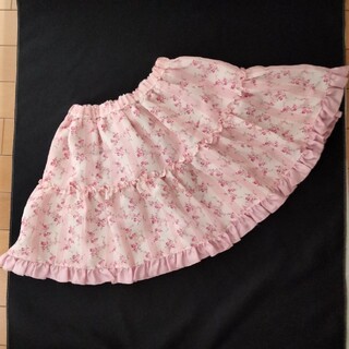 シャーリーテンプル(Shirley Temple)の新品シャーリーテンプル120 フラワースカート　ピンク(スカート)