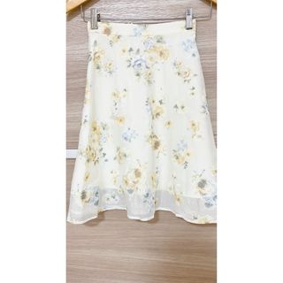 プロポーションボディドレッシング(PROPORTION BODY DRESSING)の【美品】PROPORTION BODY DRESSING スカート 花 黄色 青(ひざ丈スカート)