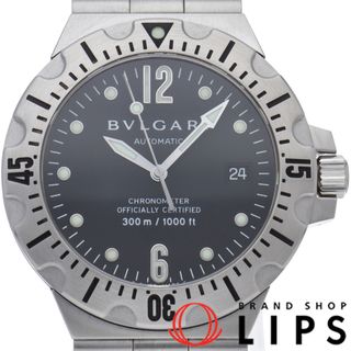 ブルガリ(BVLGARI)のブルガリ デイアゴノ プロフェッショナル スクーバ 40mm Diagono Professional Scuba 40mm SD40S/SD40SSD 箱 保証書 SS メンズ時計 ブラック 仕上げ済 美品 【中古】(その他)