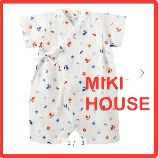 ミキハウス(mikihouse)のMIKIHOUSE ミキハウス ベビー まり•魚柄甚平オール 70-80(甚平/浴衣)