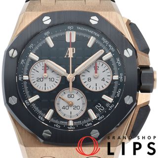 オーデマピゲ(AUDEMARS PIGUET)のオーデマ ピゲ ロイヤル オーク オフショア クロノグラフ 44mm Royal Oak Offshore Chronograph 26420RO.OO.A002CA.01 箱 保証書 バンド K18PG/ラバー メンズ時計 ブラック 美品 【未使用】(その他)