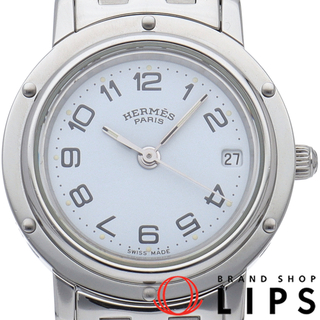 エルメス(Hermes)のエルメス クリッパー レディース時計 Clipper Ladies CL4.210 箱 保証書 SS レディース時計 ホワイト 仕上げ済 美品 【中古】(腕時計)