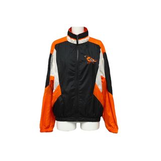 BALTIMORE ORIOLES ボルティモア オリオールズ ジャケット ナイロン ポリエステル ブラック ホワイト オレンジ L 美品 中古 63163(その他)