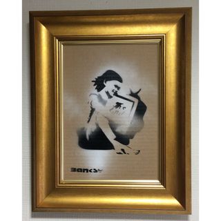 絵画 油絵/真作/バンクシー Banksy/ディズマランド販売/油彩画 /原画