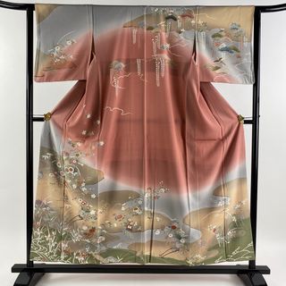 訪問着 身丈154.5cm 裄丈62cm 正絹 美品 秀品 【中古】(着物)