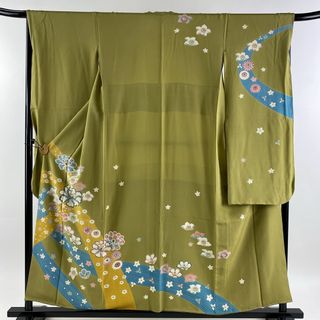 振袖 身丈156cm 裄丈68cm 正絹 秀品 【中古】(着物)