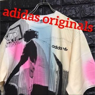 オリジナルス(Originals（adidas）)のレア♪ アディダスオリジナルス★モザイク★ビンテージ★総柄☆Tシャツ XXL(Tシャツ/カットソー(半袖/袖なし))