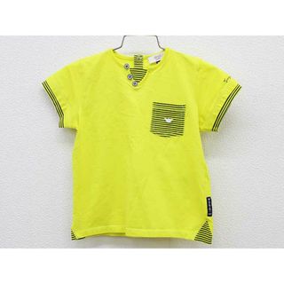 【夏物 新入荷!】〔アルマーニベビー/Armani baby〕98cm 半袖Tシャツ/半袖カットソー 黄色×黒【中古】子供服 キッズ kids 男の子 夏tops 325042(Tシャツ/カットソー)