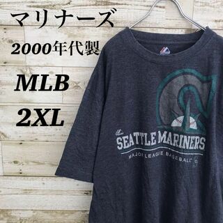 Majestic - 【k3984】USA古着00sMLBマリナーズプリント半袖Tシャツ2XLビッグ