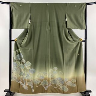 色留袖 身丈160cm 裄丈65.5cm 正絹 名品 【中古】(着物)