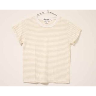 ジムフレックス(GYMPHLEX)の【夏物 新入荷!】〓ジムフレックス/GYMPHLEX〓135cm 半袖Tシャツ/半袖カットソー 白×ベージュ 【中古】 子供服 キッズ kids  男の子 女の子   夏 tops 425042(Tシャツ/カットソー)