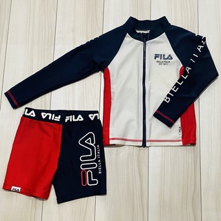 フィラ(FILA)の【美品】FILA キッズ　水着　ラッシュガードセット(水着)