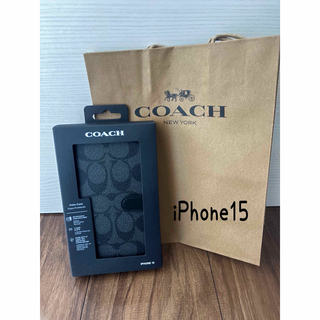 コーチ(COACH)のCOACH iPhone15 手帳型 ケース(iPhoneケース)