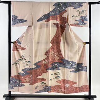 訪問着 身丈151cm 裄丈62.5cm 正絹 名品 【中古】(着物)