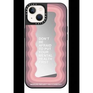 iPhone13ケース CASETIFY ミラー　ピンク　MagSafe対応(iPhoneケース)