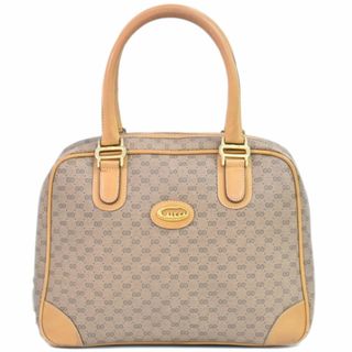 グッチ(Gucci)の本物 グッチ GUCCI マイクロGG ミニボストンバッグ ハンドバッグ ベージュ バッグ 中古(ボストンバッグ)