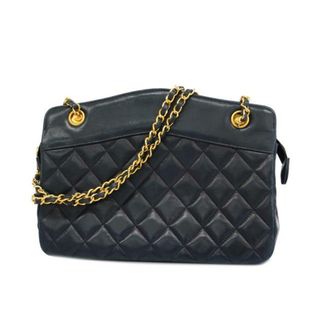 シャネル(CHANEL)の【4ie5383】シャネル ショルダーバッグ/マトラッセ/チェーンショルダー/ラムスキン/ネイビー/シルバー金具 【中古】 レディース(ショルダーバッグ)