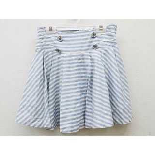 【夏物 新入荷!】＜ポンポネット/pom ponette＞150cm スカート 水色×白 インナーパンツ付【中古】子供服 キッズ kids ジュニア 女の子 春夏 bottoms 425042