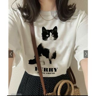 grl キャットフォトプリントTシャツ