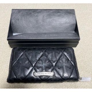 クロムハーツ(Chrome Hearts)の美品！最終価格！購入証明有！クロムハーツ キルテッドセメタリー ウォレット 財布(長財布)