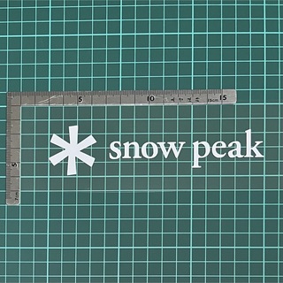 Snow Peak - アウトドア snowpeak スノーピーク　カッティングステッカー　白1枚
