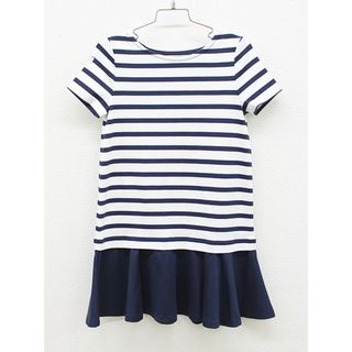 ラルフローレン(Ralph Lauren)の【夏物 新入荷!】▲ラルフローレン/Ralph Lauren▲120cm(6) 半袖ワンピース 白×濃紺 ボーダー【中古】子供服 キッズ kids 女の子 春夏 onepi 725042(ワンピース)