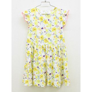 PETIT BATEAU - 【夏物 新入荷!】▲プチバトー/PETIT BATEAU▲128cm(8ans) 半袖ワンピース 白×黄 花柄【中古】子供服 キッズ kids 女の子 夏 onepi 725042