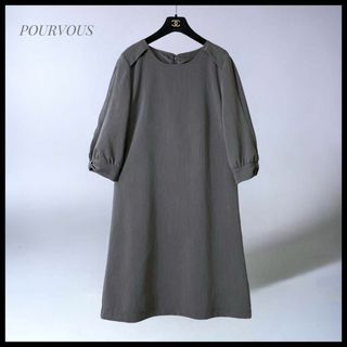 POURVOUS - 【POUR VOUS】  シアースリーブワンピース  オケージョンワンピース