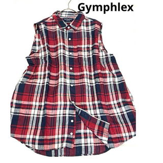 GYMPHLEX - ジムフレックス　麻　リネン100% オーバーサイズ　シャツ