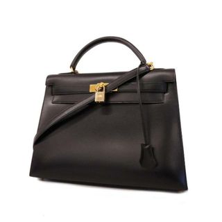 エルメス(Hermes)の【4ie5762】エルメス ツーウェイバッグ/ケリー32/〇A刻印/ボックスカーフ/ブラック/ゴールド金具 【中古】 レディース(その他)