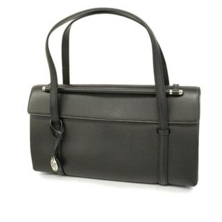 カルティエ(Cartier)の【4ie5831】カルティエ ハンドバッグ/カボション/レザー/ブラック/シルバー金具 【中古】 レディース(ハンドバッグ)