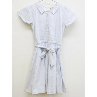 ポンポネット(pom ponette)の【夏物 新入荷!】◇ポンポネット/pom ponette◇150cm 半袖ワンピース ブルー×白【中古】子供服 キッズ kids ジュニア 女の子 夏 onepi 725042(ワンピース)