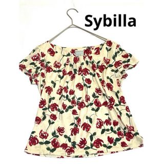 シビラ(Sybilla)の美品　シビラ　Sybilla プルオーバー　花柄　Mサイズ(Tシャツ(半袖/袖なし))