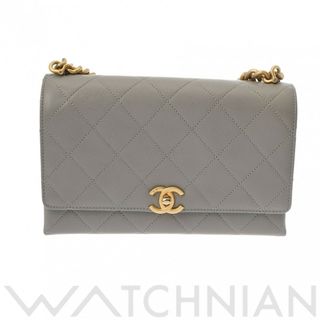 シャネル(CHANEL)の中古 シャネル CHANEL AS2764 ランダム品番 レディース ショルダーバッグ マトラッセ グレー /ゴールド金具 グレインドカーフスキン(ショルダーバッグ)