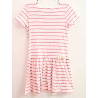 プチバトー(PETIT BATEAU)の【夏物 新入荷!】◇プチバトー/PETIT BATEAU◇140cm 半袖ワンピース 白×ピンク【中古】子供服 キッズ kids ジュニア 女の子 夏 onepi 325042(ワンピース)