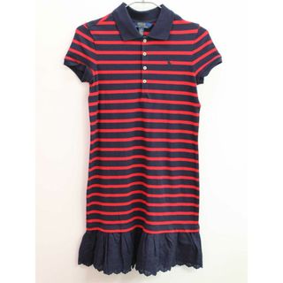 ラルフローレン(Ralph Lauren)の【夏物 新入荷!】新品 未使用品◇ラルフローレン/Ralph Lauren◇140cm 半袖ワンピース 赤×紺 子供服 キッズ kids ジュニア 女の子 夏 onepi 325042(ワンピース)