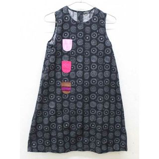 マリメッコ(marimekko)の【夏物 新入荷!】▽マリメッコ/ｍarimekko▽140-146cm ジャンパースカート 黒×グレー イロイネンタッキ【中古】子供服 キッズ kids ジュニア 女の子 春夏 onepi 725042(スカート)