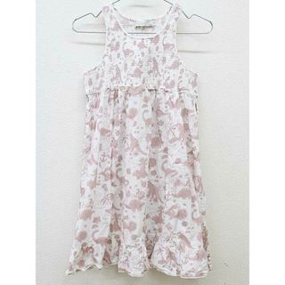 ステラマッカートニー(Stella McCartney)の【夏物 新入荷!】▽ステラ マッカートニーキッズ/Stella McCartney kids▽140cm ジャンパースカート/ノースリーブワンピース 白×くすみピンク【中古】子供服 キッズ kids ジュニア 女の子 夏 onepi 725042(スカート)