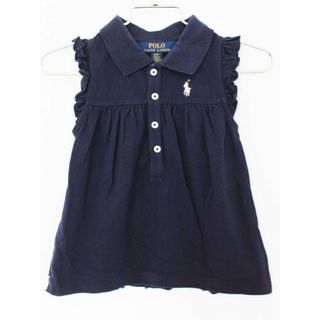 ラルフローレン(Ralph Lauren)の【夏物 新入荷!】[ラルフローレン/Ralph Lauren]90cm ノースリーブポロシャツ/袖なし ブルー×ピンク系【中古】子供服 キッズ kids ベビー服 baby 女の子 夏 tops 825042(Ｔシャツ)