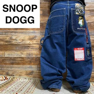 スヌープドッグ(Snoop Dogg)のスヌープドッグバギーデニムペインターパンツジーンズストリート刺繍w30極太b系(デニム/ジーンズ)